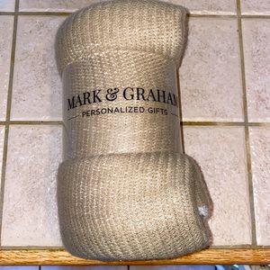 Mark & Graham acrylic blanket beige.